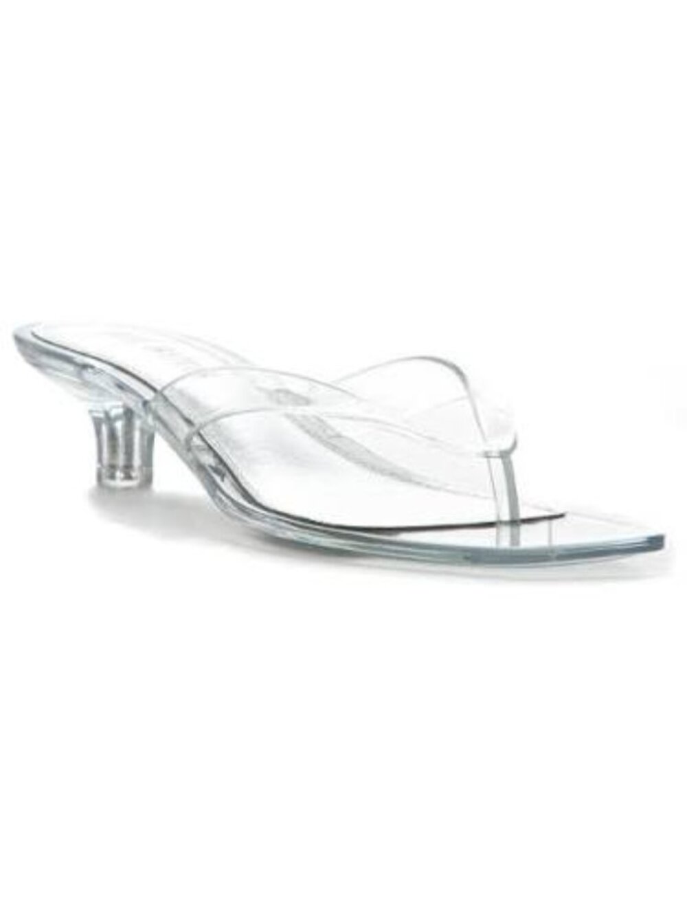 Steve Madden Tracie Jelly Clear Kitten Heel Thong Sandal Size Women 6 M NIB